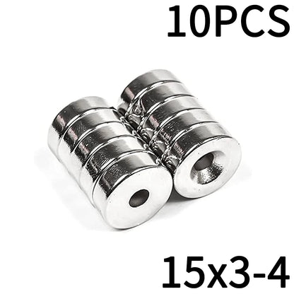 12x3 15x3 15x5 Hole 4mm Small Countersunk Round NdFeB Neodymium Magnet Powerful Rare Earth Permanent Fridge Magnet With M4 Screw