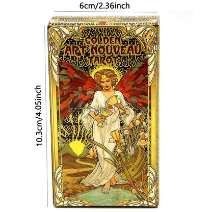 78pcs/Set-golden Art Nouveau Tarot tarot card board game, Golden Art Unzipping card game