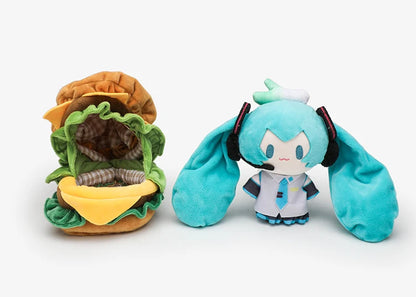 Hatsune Miku Kawaii Q Version Figure Doll Cute Hamburg Doll Clothes Anime Peripheral Bag Pendant Toy Soft Ornament Toys Gifts