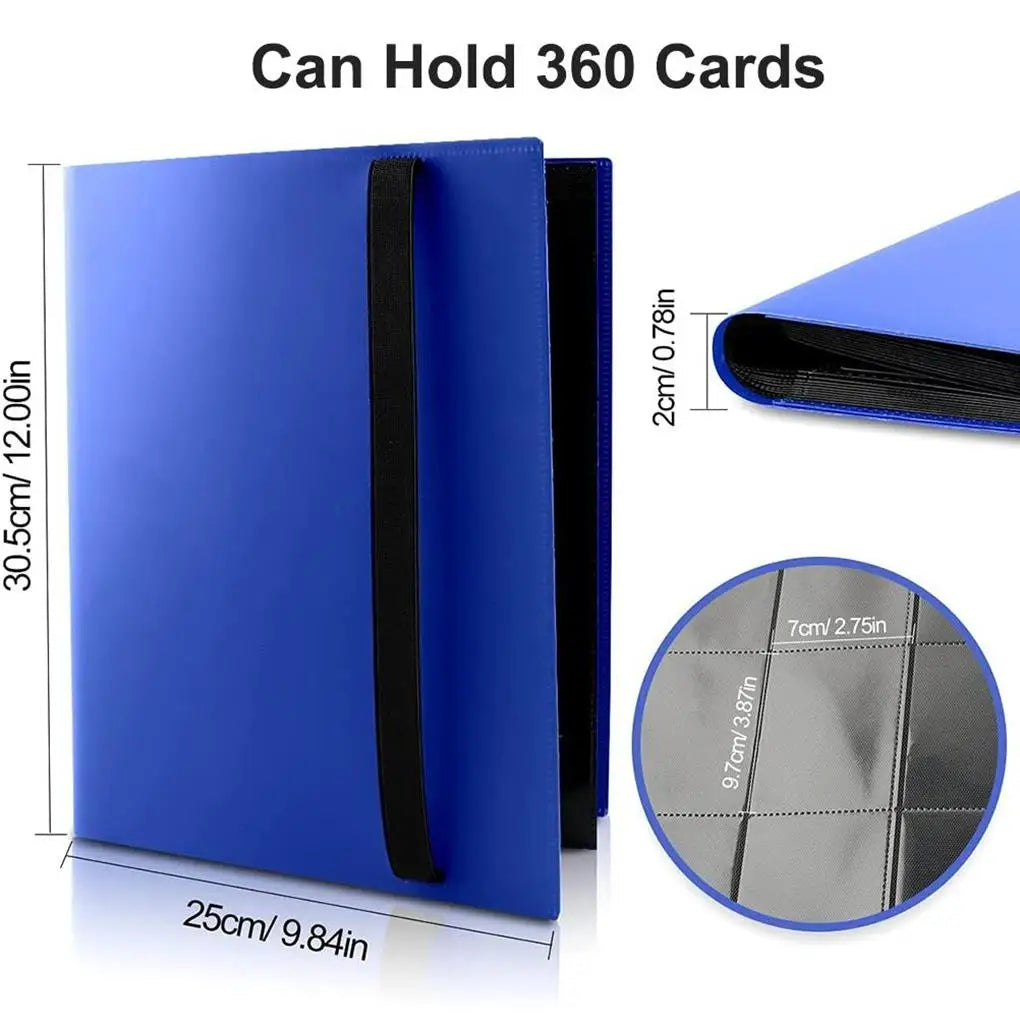 Collectible Card Binder Album 360 Card Holder 9 Pocket Trading Card Album Large-capacity Card Binder Notebook for Birthday