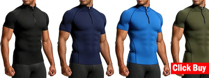 2026 Compression T Shirt Men Summer Sportswear Running T-shirt Elastic Quick Dry Sport Tops Tee Athletic Gym Workout Shirts Men