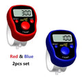 2pcs Set Mini Stitch Marker And Row Finger Counter LCD Electronic Digital Tally Counter by BeBosLook