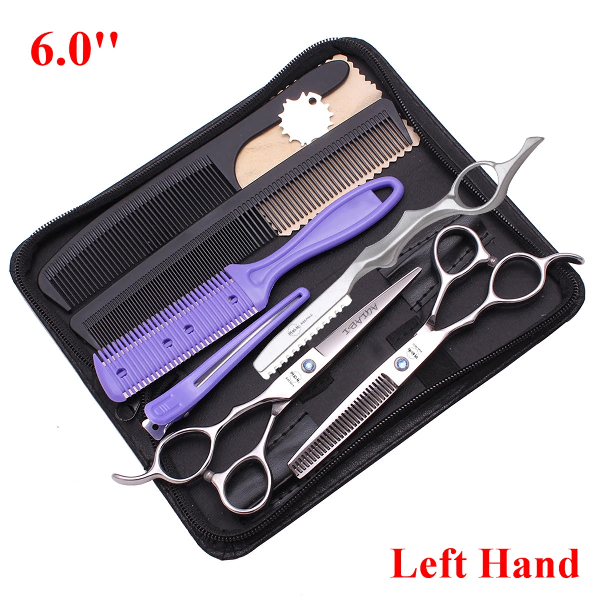 6.0'' Left Hand Professional Hairdressing Hair Scissors Cutting Shears Thinning Salon Barber Home Japan Steel Dropshipping A8001