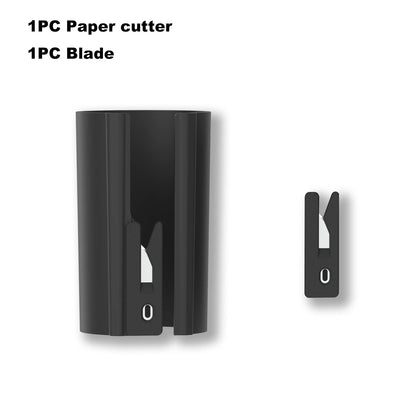 HORN Sliding Wrapping Paper Cutter - Easy-Glide Gift Wrap Trimmer for Christmas & Birthdays, Durable ABS，, Orange/Black