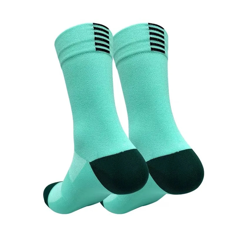 Jing Professional Cycling Socks Long Tube Men's and Women's Outdoor Sports Quick-Drying Four Seasons Bicycle Socks Running Socks