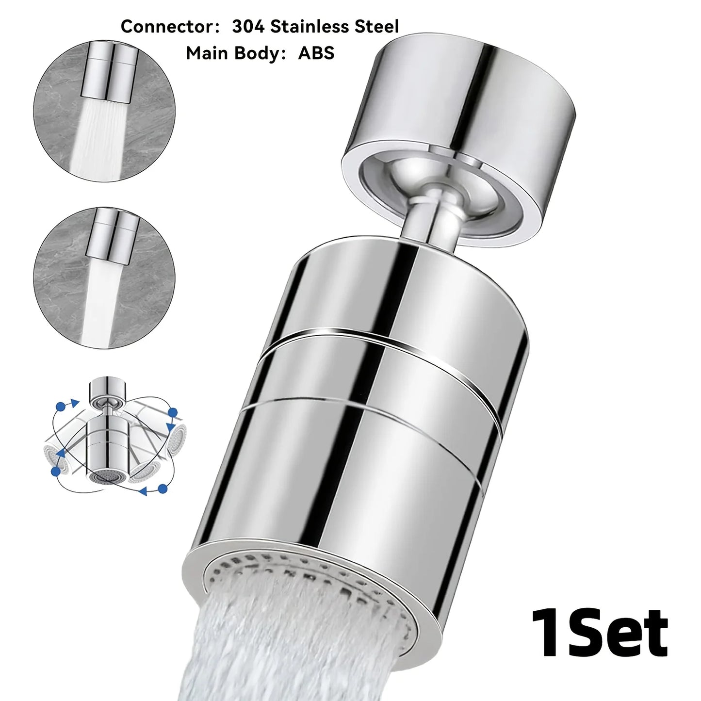 1 faucet nozzle 360 degree rotating filter extension tube dual-mode faucet nozzle universal kitchen accessory