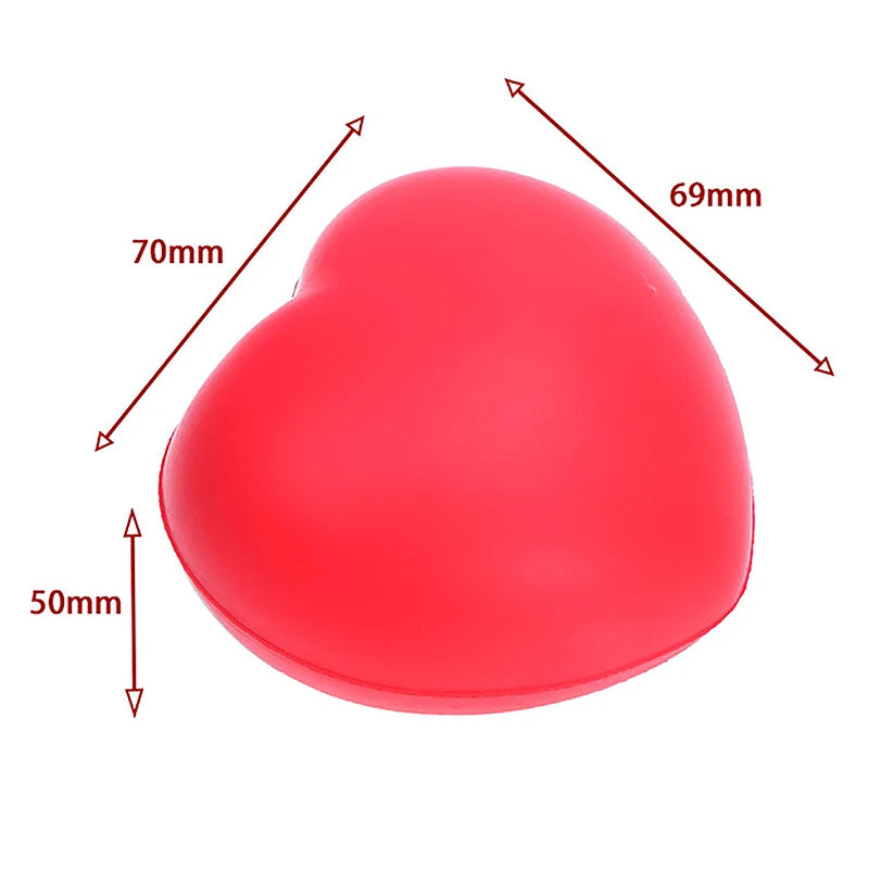 Stress Pressure Relief Relax Novelty Fun Gifts Vent Gag Toy Funny Squeeze Heart Shaped Ball Soft Foam Anti Stress Ball Toys 1Pcs