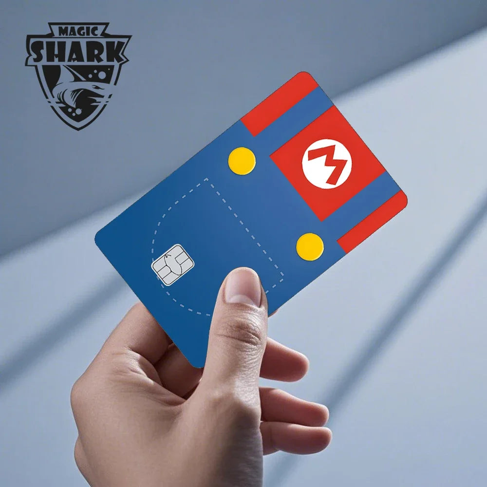 2025 New Magic Shark Anime Money Charge 404 Error ID Game Machine Film Skin Sticker for Debit Bank Credit Card
