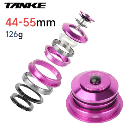 TANKE-MTB Bowl Group, Mountain Bike Aluminum Alloy Headset,Tapered Straight Fork Bearing,44-44mm/52/55/56mm,11/8 ",11/2",28.6mm