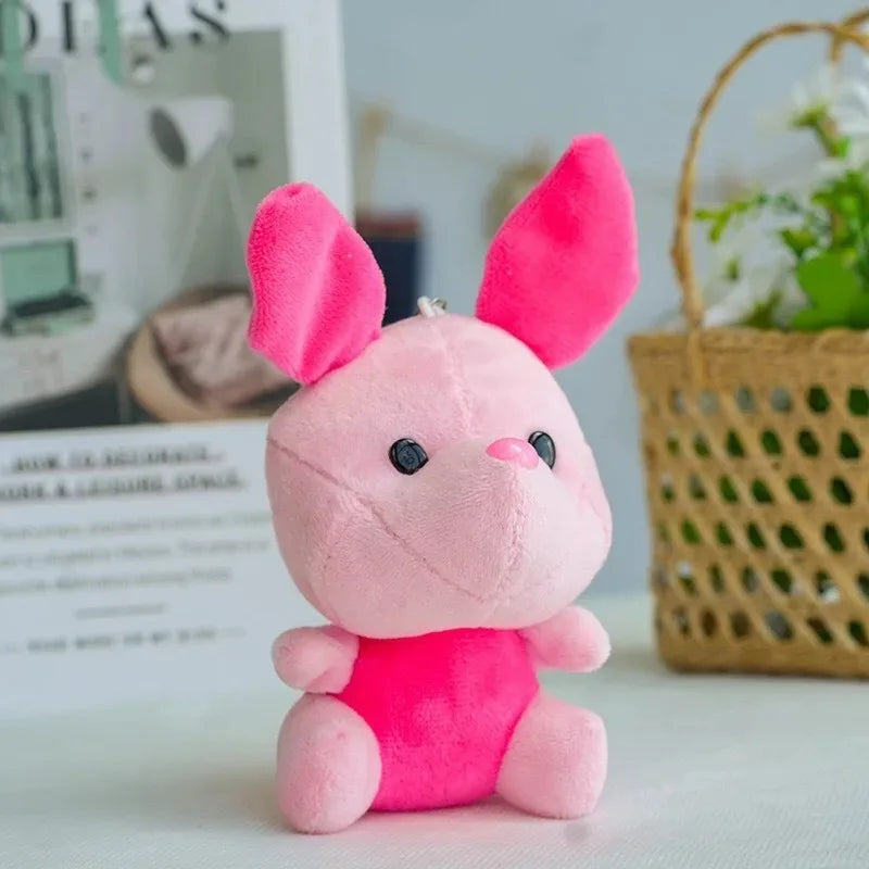 12-20cm Winnie the Pooh Bear Tiger Pig Anime Cute Cartoon Plush Dolls Toys Keychain Pendant Room decoration Kids Birthday Gift