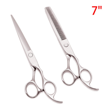 Professional Barber Scissors Set Japanese Steel Straight Thinning Texturizing Shears Precision Ground Sharp for Salon Home  Use