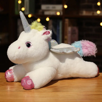120CM Cute Glowing LED Light Unicorn Plush Toys Lovely Luminous Animal Unicorn Pillow Stuffed Dolls for Children Kids Gifts