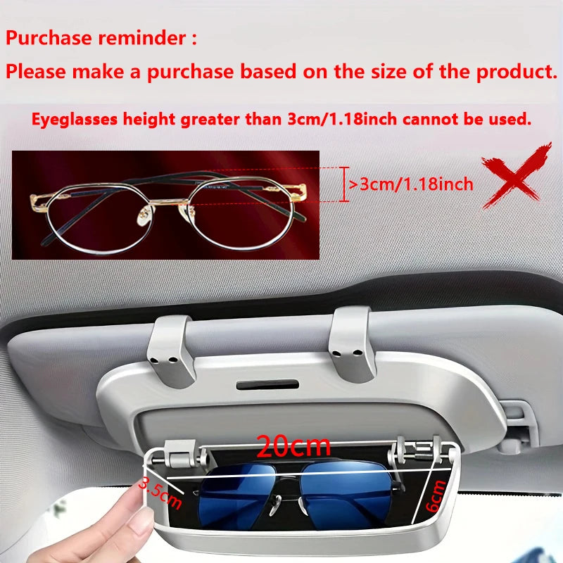 Car glasses case, sun visor, multifunctional car sunglasses holder, in-car glasses clip, modified storage box