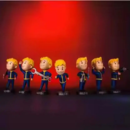 Bobblehead Cute Vault Boy Full Set Anime Action Figure Toys Statue Collection Model Doll  Desktop Ornament Display Toys Gifts