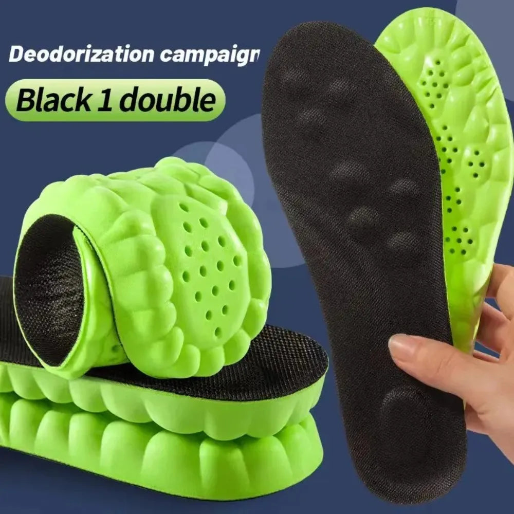 4D Sport Insole Super Soft Shock Absorption Orthopedic Inserts for Basketball Running Shoes