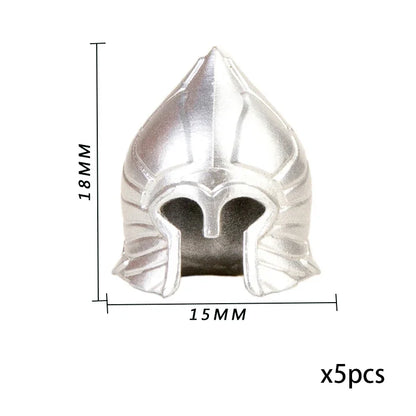 Viking Pirate Age Bullhorn Hat Medieval Knight Roman Warrior Soldier Helmet Action Figures Building Blocks Toys For Children