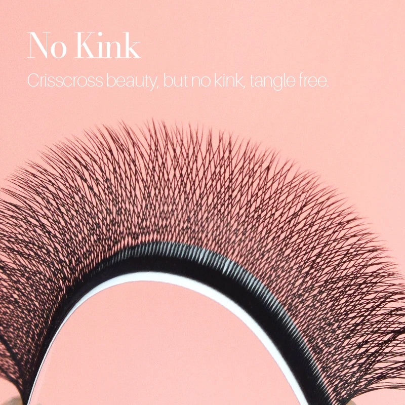 3D W-Shaped Eyelashes Extension 3 Tip C/D Curl High Quality Idividual