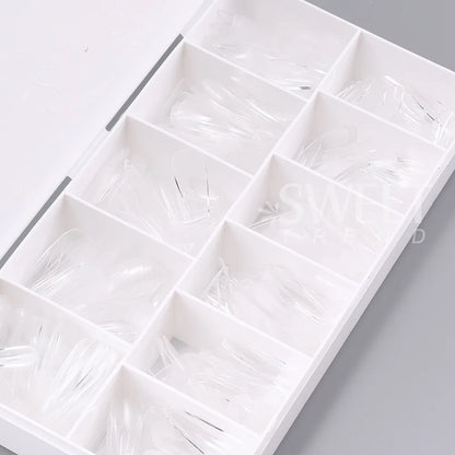 550pcs Soft Gel Nail Tips Medium Short Almond Coffin Full Cover Matte Extension Tool Acrylic Press on Nail French Manicure Decor