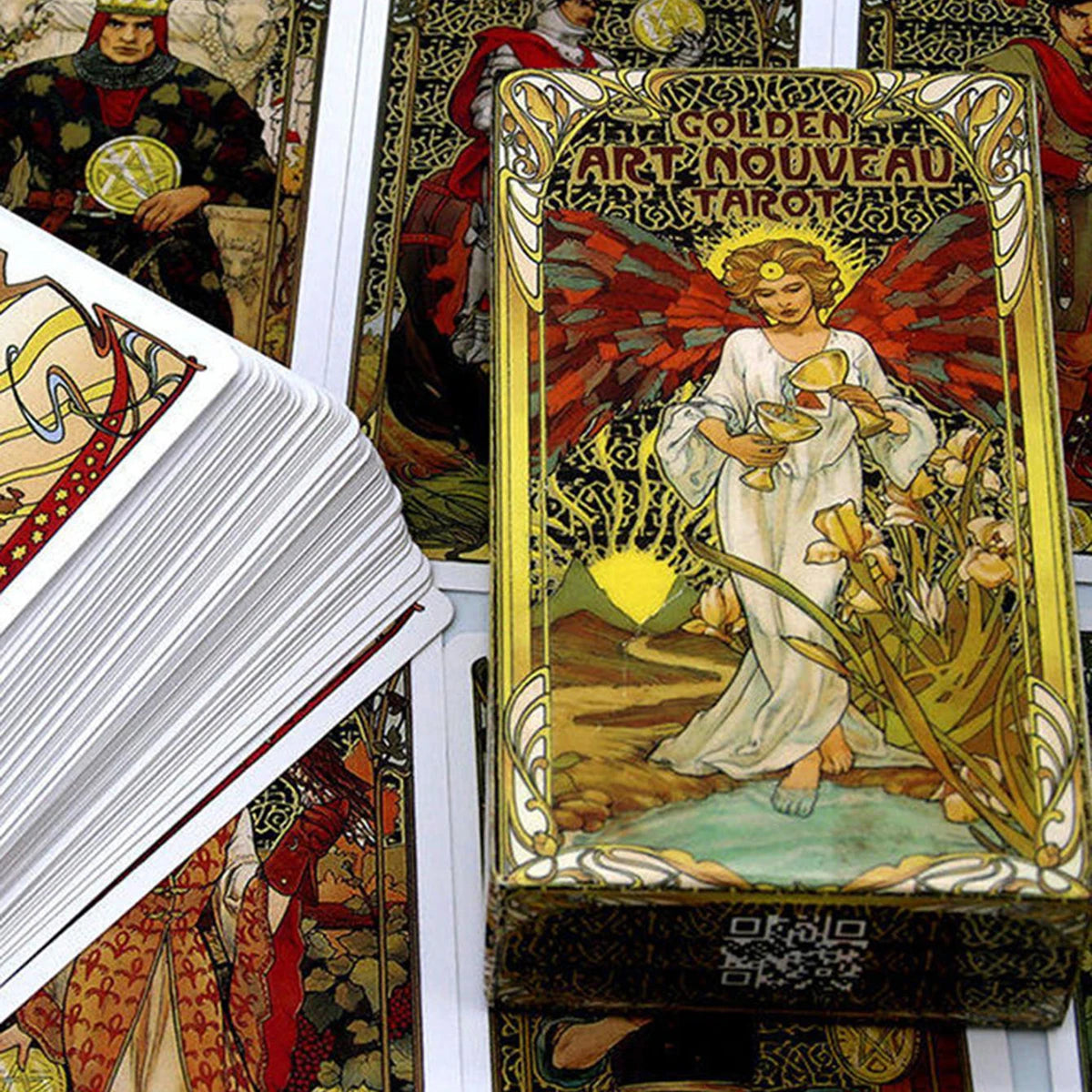 78pcs/Set-golden Art Nouveau Tarot tarot card board game, Golden Art Unzipping card game