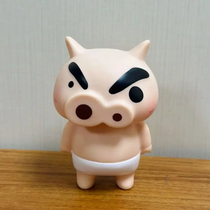 Crayon Shin-Chan Take Bath Zaemon Bare Butt Open Your Eyes Mobile Phone Stand Desktop Figure Ornament Gift Doll Car Decorations