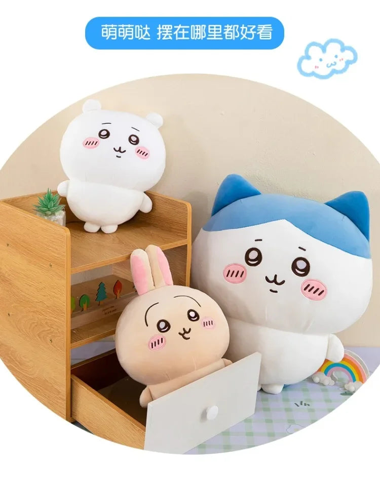Large Size 60cm Usachi Chiikawa Doll Kawaii Plush Toy Peripheral Self-deprecating Bear hachiware Pillow Cushion Gift