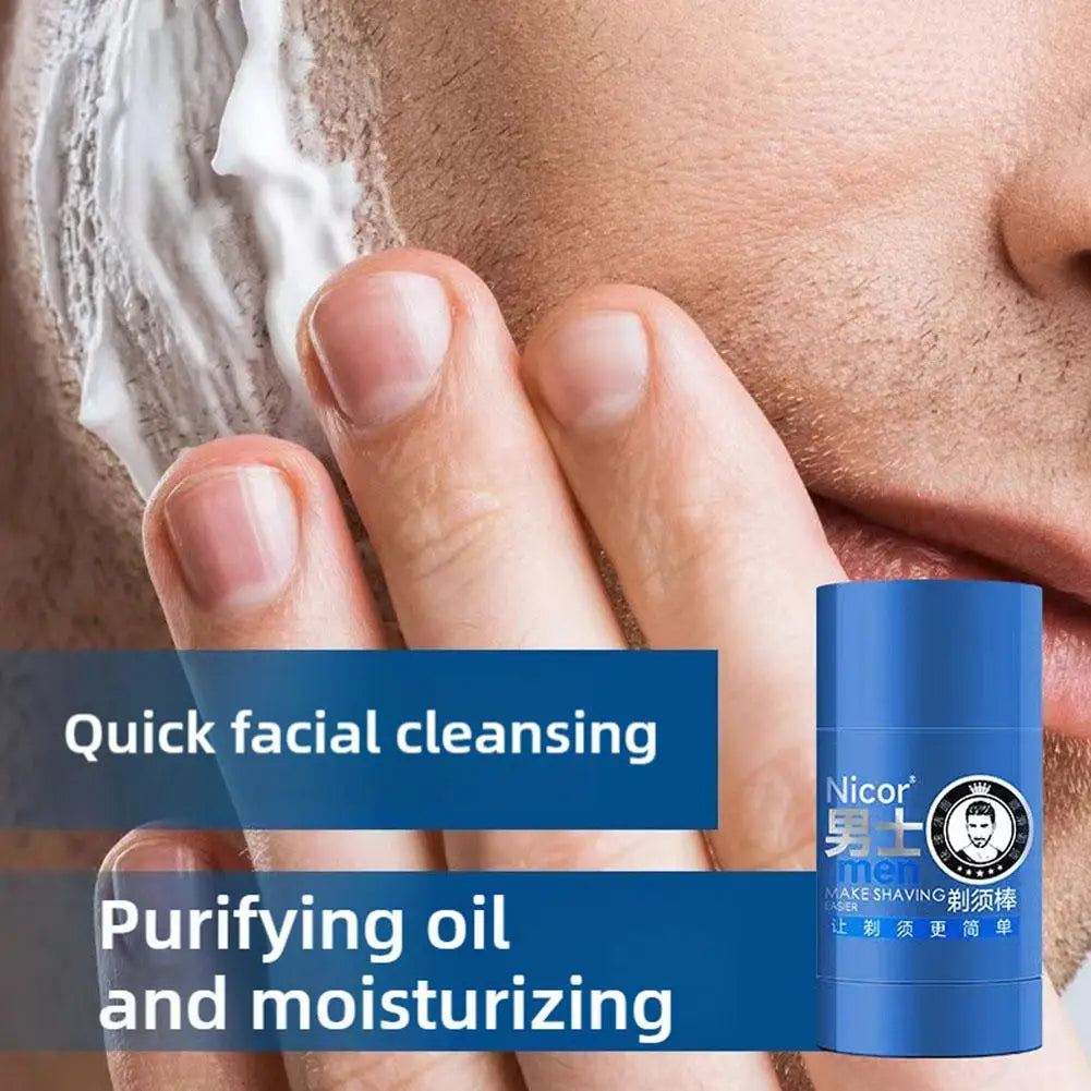 1/2/3PCS Mint Scent Men's Shaving Cream Stick Foam Rich Gentle 2-in-1 Shaving & Cleansing Cream Hydrating Shave Beard Cream