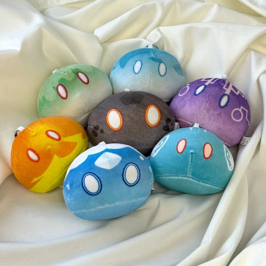 10cm Genshin Slime Plush Pendant Toys Genshin Impact Stuffed Pillow Cute Anime Game Original God Cosplay Fans for Kid Gift