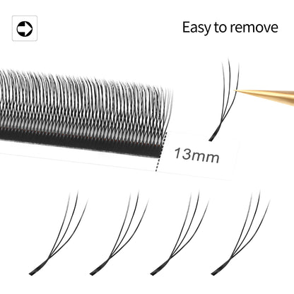 XIUSUZAKI  U-Shaped YY 3D 4D 5D Eyelash Extensions New Style U Lashes Extension Mink Premade Volume Fans Individual False Lashes