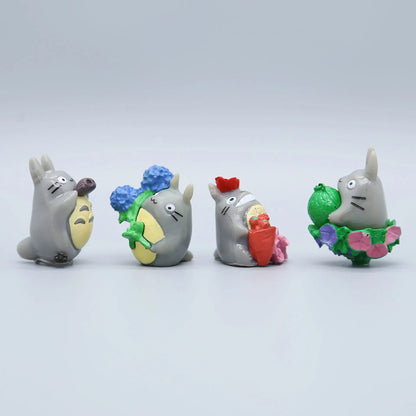 1-12pcs Anime Miyazaki Hayao Series Totoro Figure Mini Statue Cute Toys Room Ornaments Pvc Figures Toy Kid Gifts Collecctibles