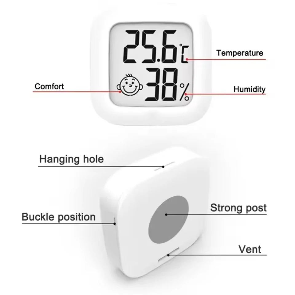 4-10PCS Mini LCD Digital Thermometer Hygrometer Indoor Room Temperature And Humidity Meter Sensor Meter Home Thermometer