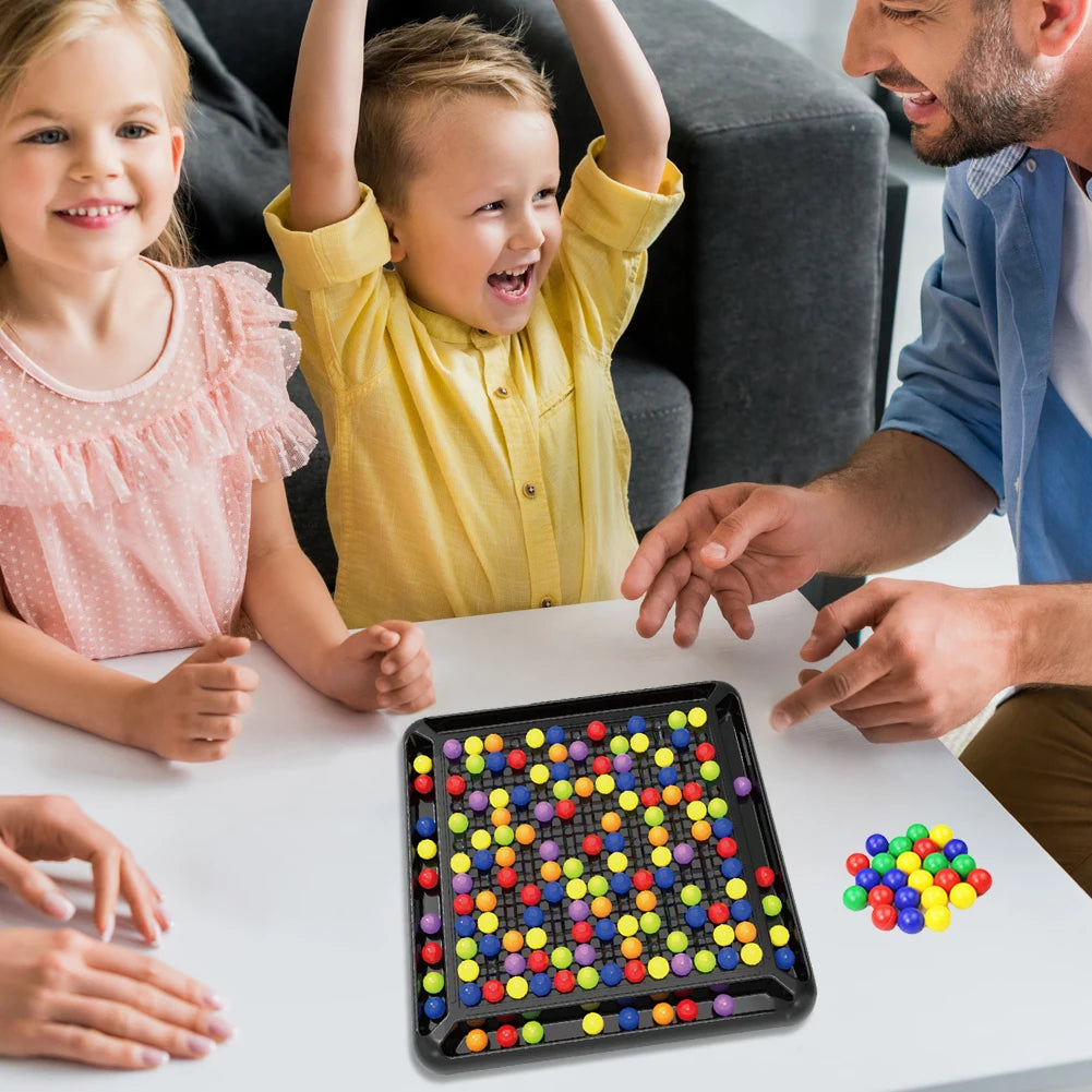 Rainbow Ball Elimination Board Game Fun Rainbow Ball Elimination Color Matching Toy Parent-child Interaction Tabletop Chess Game