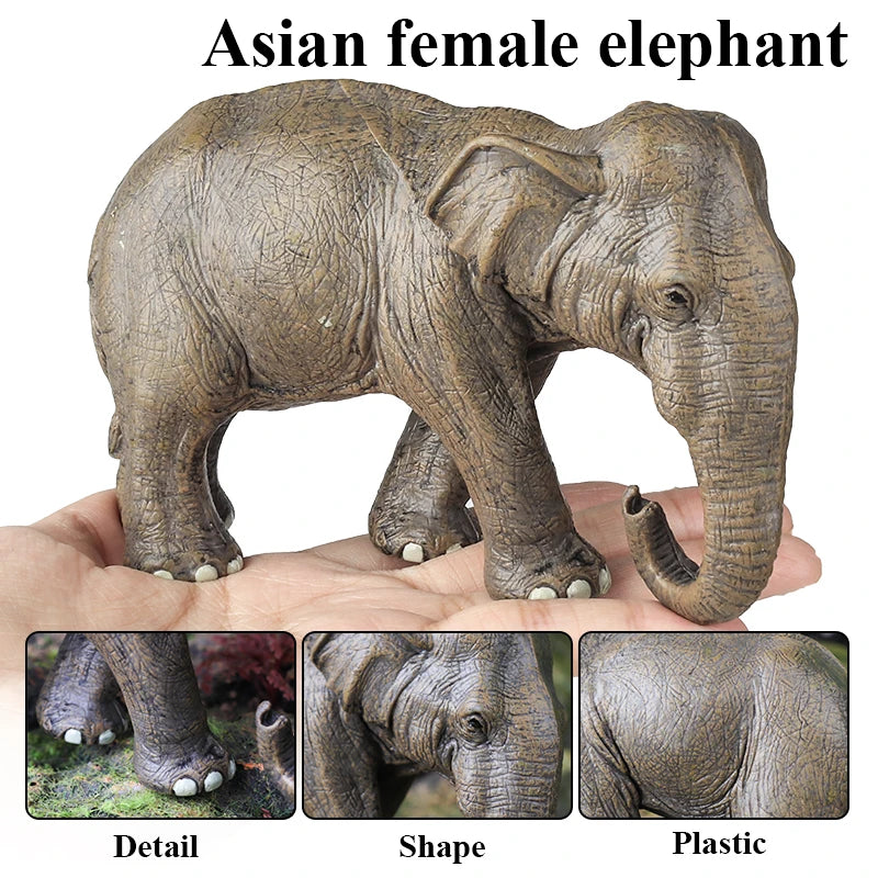 Oenux African Wild Animals Elephant Model Simulation Big Mammoth Action Figures Figurine PVC Educational Toy For Kids Gift