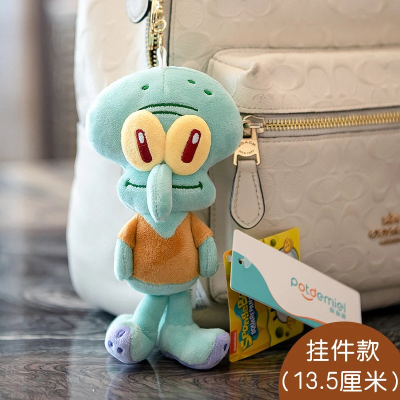 Anime Spongebob Squarepants Patrick Star Squidward Eugene H. Krabs Gary Stuffed Plush Toy Pendant Keychain Birthday Gift For Kid