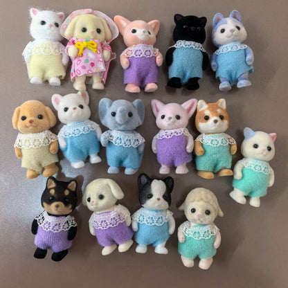 Simulation Forest Rabbit Family DIY Playset Mini Rabbit Bear Figure Toy Dolls Kids Gifts
