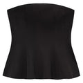Ruffled Backless Corset Tube Top