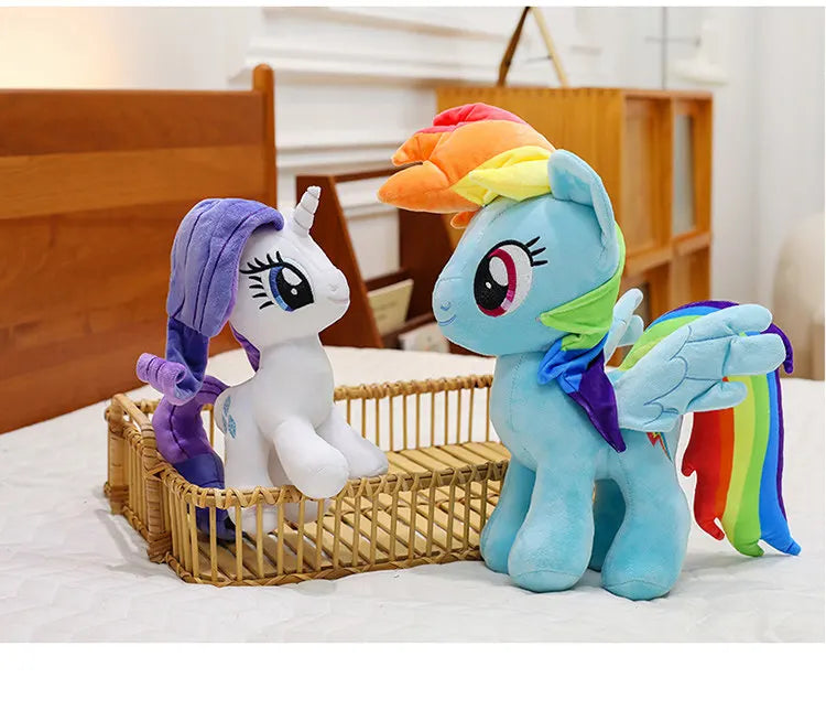 Little Pony Rainbow Dash Applejack Plush Toy 28cm Official Hasbro Figure Soft Stuffed Animal For Fans Collection Gift