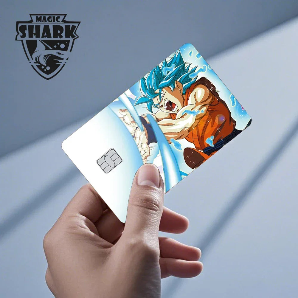100% New Anime Goku Vegeta Super Saiyan 3M Front Film Skin Sticker Cover for Debit Credit Card