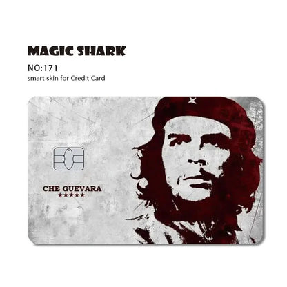 Magic Shark Flower Butterfly Bear Wing No Fade PVC Film Skin Cover Sticker for Bank Debit Credit Card