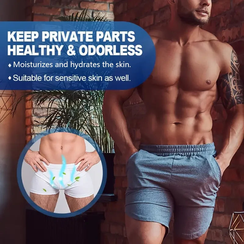 Men's Personal Deodorant Cream - Long-Lasting Freshness and Odor Control, Gentle Moisturizing, Designed for Men with Unique Odors - Keeps Your Body Fresh and Confident All Day Long