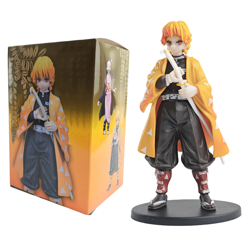Anime Figure Kamado Tanjirou Nezuko Demon Slayer Figure Action Figures PVC Model Toys Zenitsu Figurine Inosuke Kimetsu No Yaiba