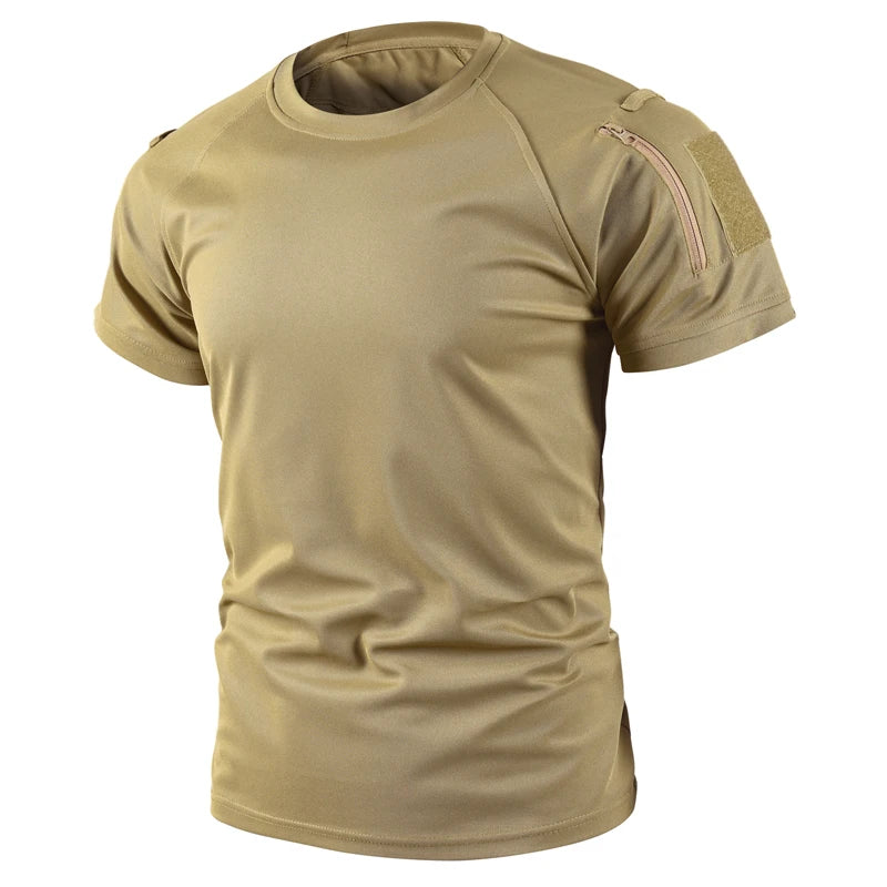 Men Summer Quick Dry T-shirt Camping Hiking Trekking Fishing Trainning Breathable Pullover Climbing Tees Casual Cargo Shirts