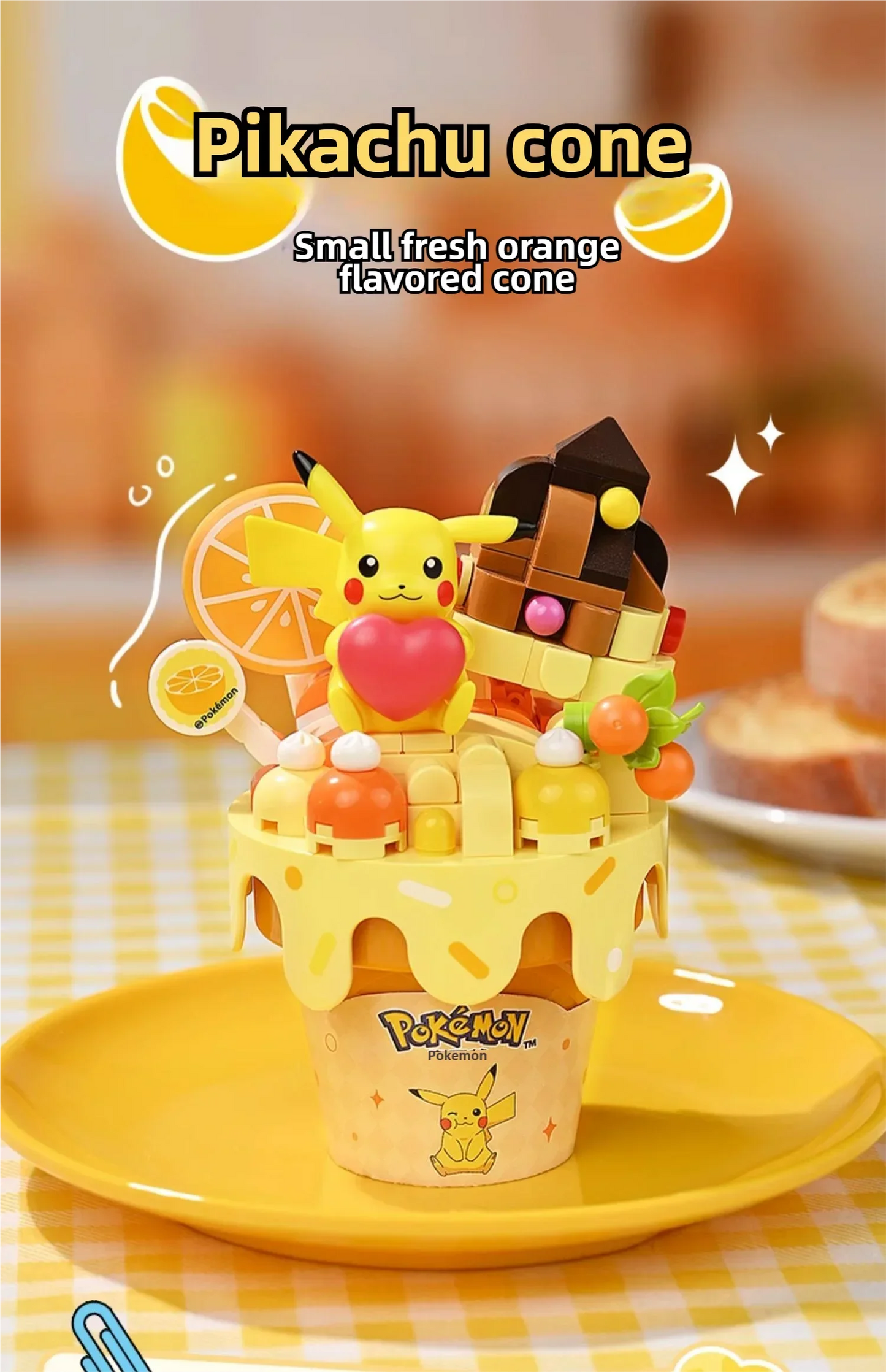 Pokémon Series Building Blocks Pikachu Psyduck Pogaman Cartoon Scene Model Bricks Collection Ornaments DIY Toys Holiday Gifts