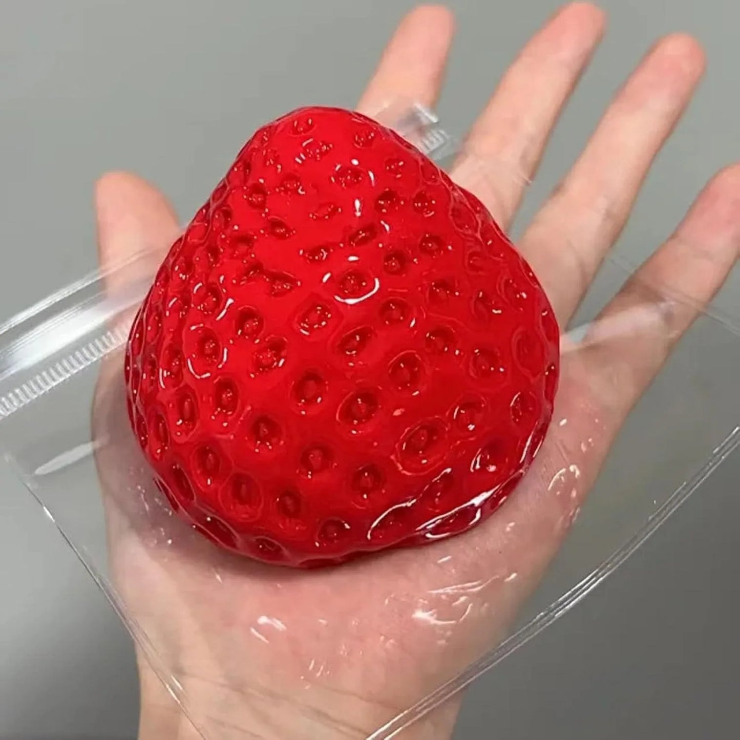 Taba Squishies Strawberry Fruit Squeeze Toys Kawaii Sticky Stress Fidget Toy Gift Perfect Desk Accessory for Kids Adults