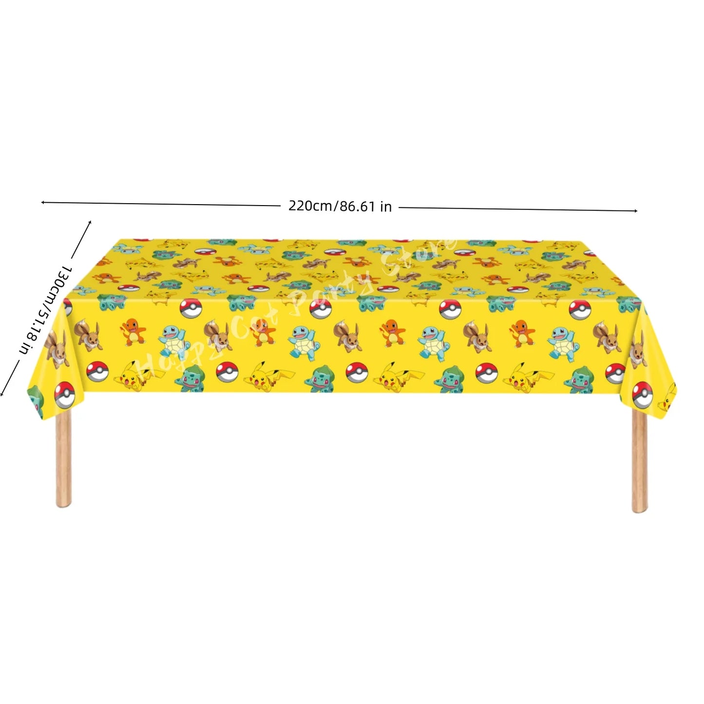 Decoration Pokemon Birthday Party Hats Pikachu Disposable Tableware Tablecloth Cup Plate Napkin Baby Shower Party Favors Pokemon