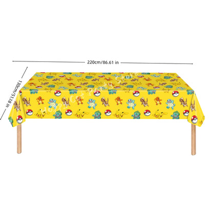 Decoration Pokemon Birthday Party Hats Pikachu Disposable Tableware Tablecloth Cup Plate Napkin Baby Shower Party Favors Pokemon