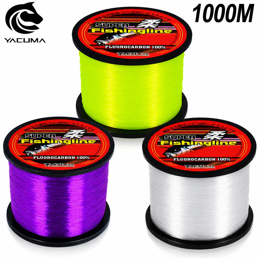 1000M-1093YDS Strong and Smooth Monofilament Fishing Line 5LB-42LB Fluorocarbon Coated Nylon for Freshwater and Saltwater Pesca