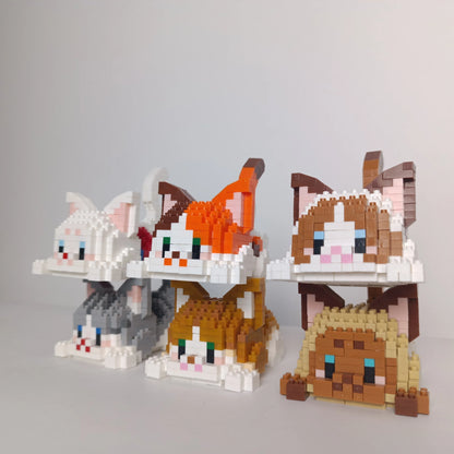 Micro Mini Super Cute Micro Cat Building Kit Tiny Pet Series Doll Figure The Perfect Miniature Gift for Cat Lovers and Girls
