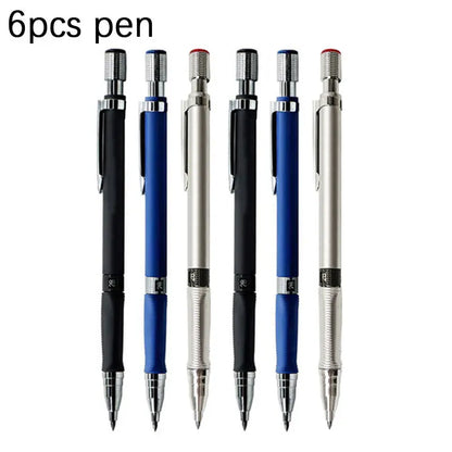 Mechanical Pencil Set 2.0mm with 2B Black/Colors Lead Refill for Writing Sketching Art Drawing Painting School Automatic Pencils