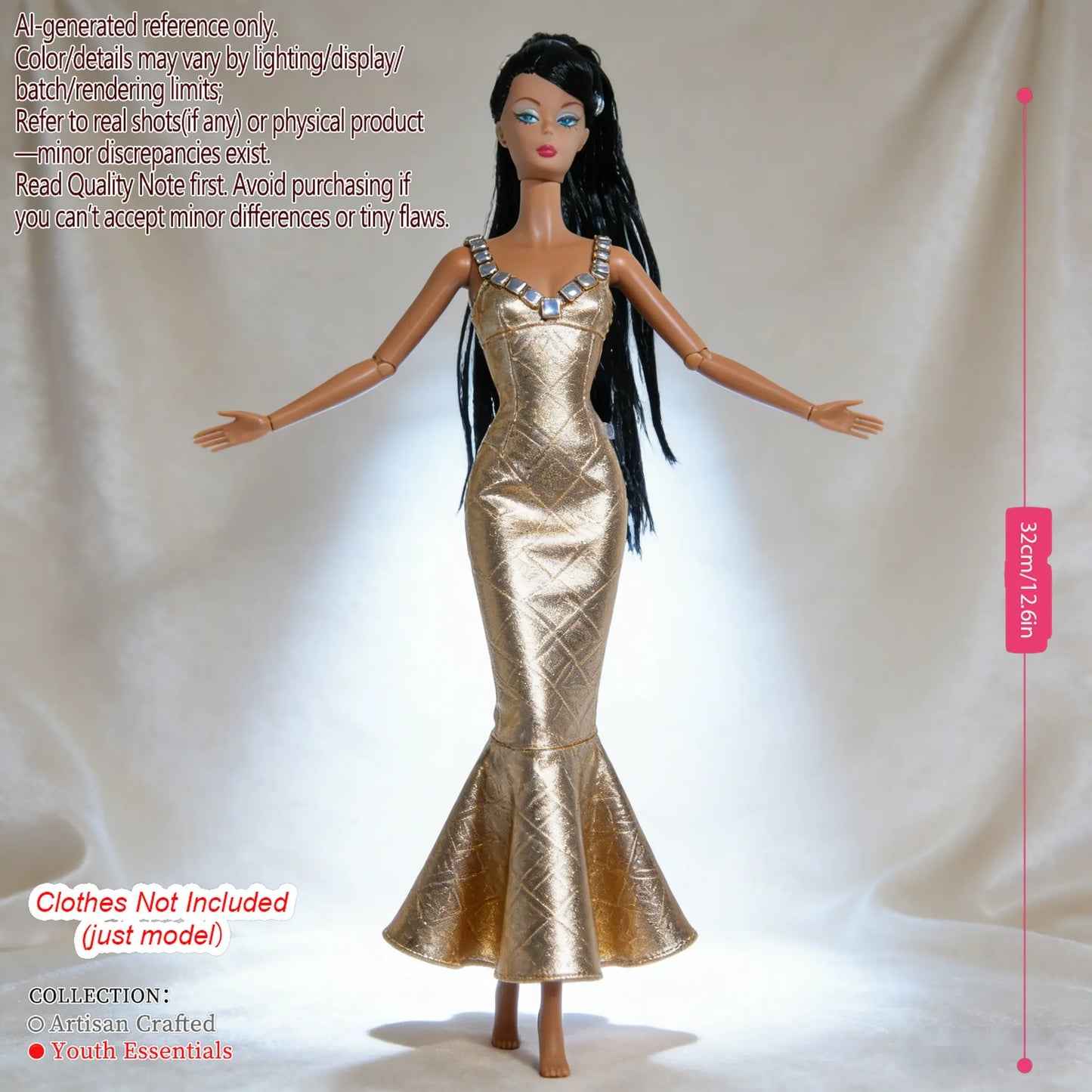 Multi-Joint BJD Model, 1/6 Scale 12-Joint, Changeable Makeup Premium Craft (no clothing)
