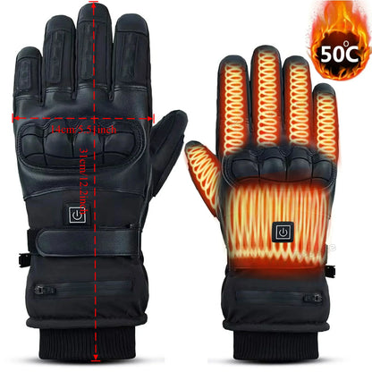 Heated Motorcycle Gloves for Men Tactical Winter Gloves Bicycle Supplies Skiing Gear Bike Accessories Warm Cycling